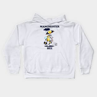 Manchester Bee (1930s rubberhose cartoon character style) Kids Hoodie